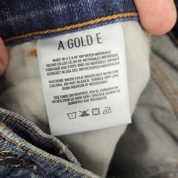 AGOLDE Jeans Womens 26 Blue Denim Medium Wash Distressed Stretch Made in USA - Picture 14 of 15
